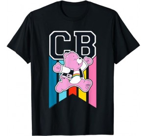 Care Bears CB Cheer Bear Rainbow Stripes Collegiate T-Shirt